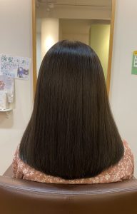 川崎市の美容院”hair green”の髪質改善セミロング