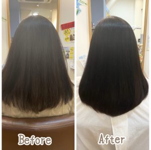 川崎市の美容院”hair green”の髪質改善ロング