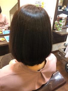 川崎市の美容院”hair green”の髪質改善ショート