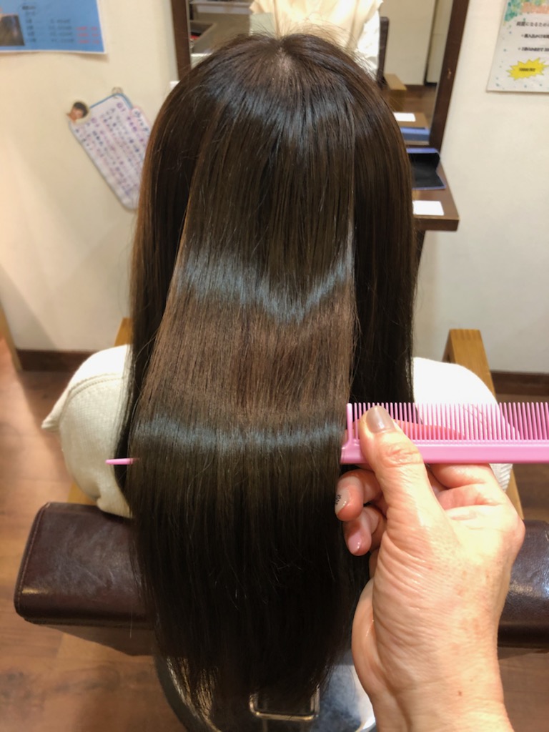 川崎市の美容院”hair green”の髪質改善ロング