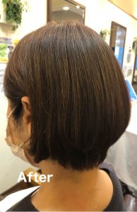 川崎市の美容院”hair green”の髪質改善ショートヘアスタイル