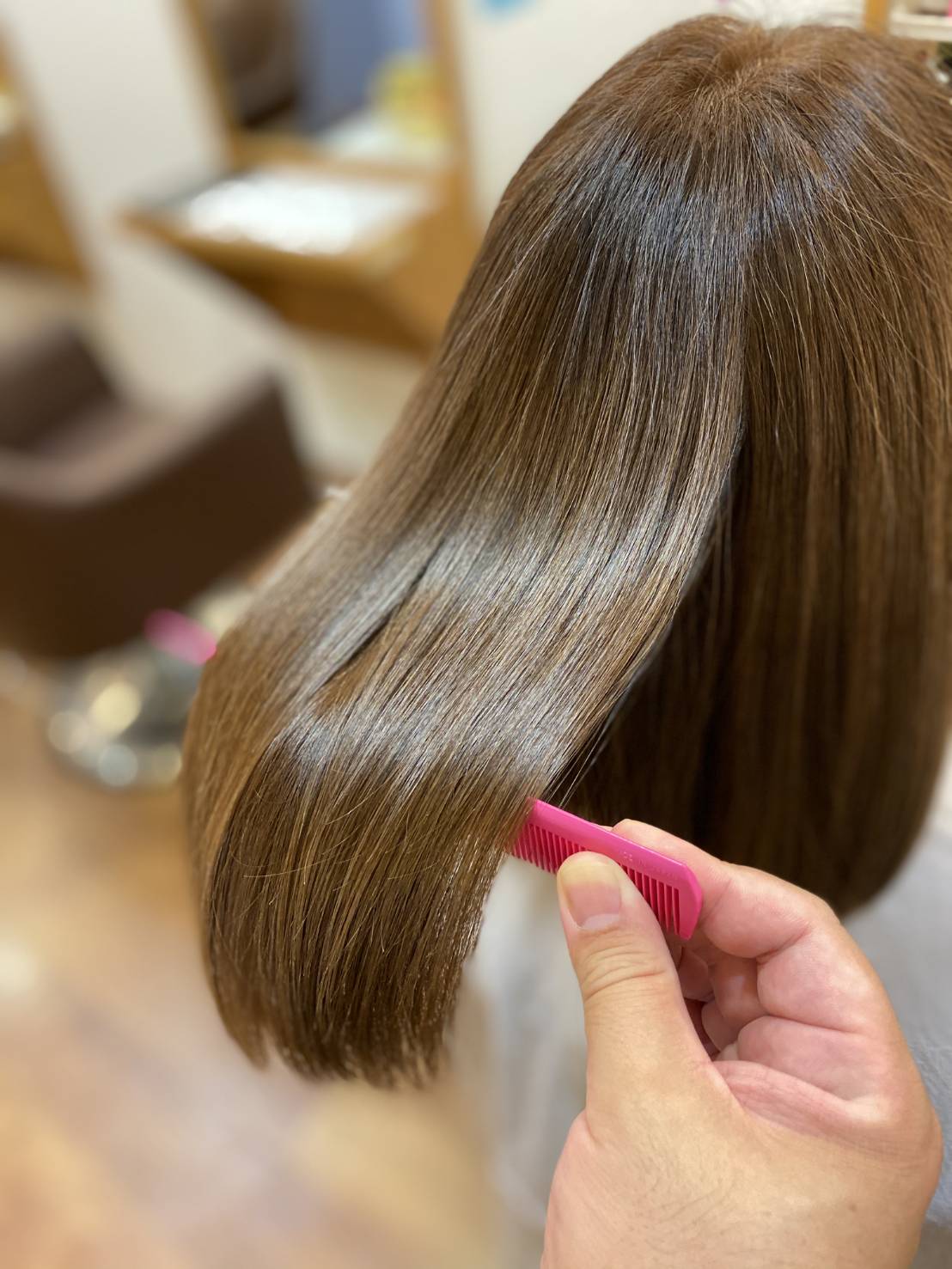 川崎市の美容院”hair green”の髪質改善ミディアム